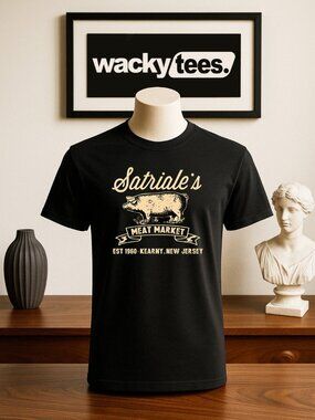 Satriales Meat Market New Jersey Hangout Funny Graphic Tee Shirt